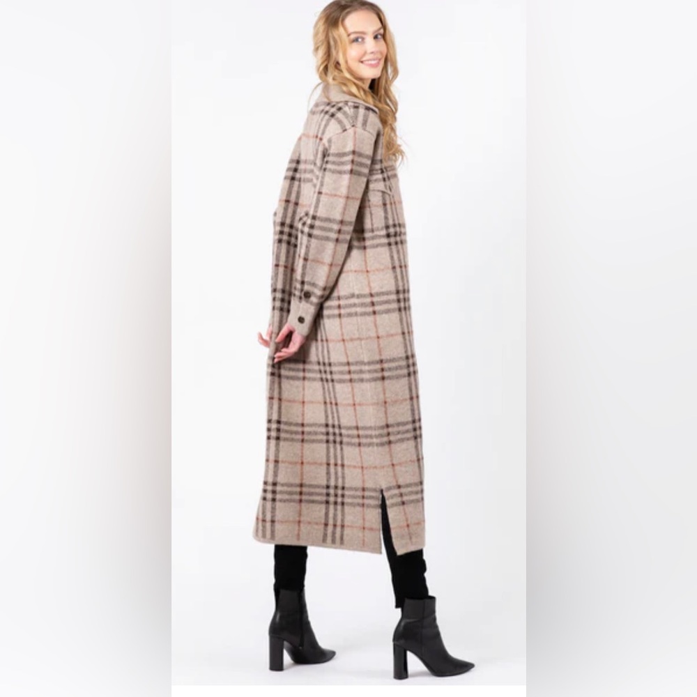 Long plaid coat